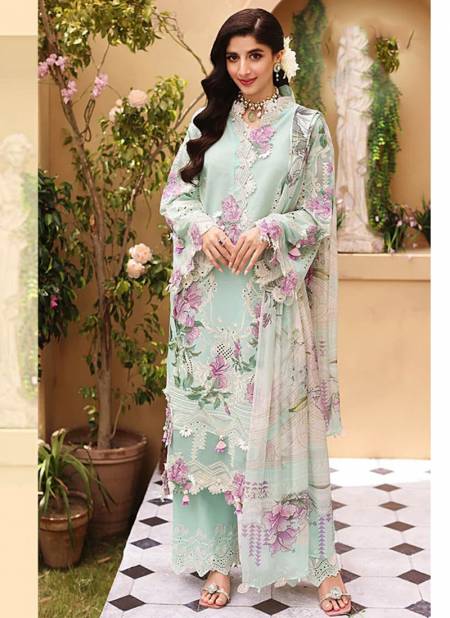 Sky Blue Colour ELAF VOL 2 Dinsaa New latest Designer Cotton Salwar Suit Collection 126